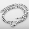 Ladies Fashion Sexy Stainless Steel Jewelry Pendant Hollow Heart Shaped Twisted Chain Necklace Valentine's Day Gift